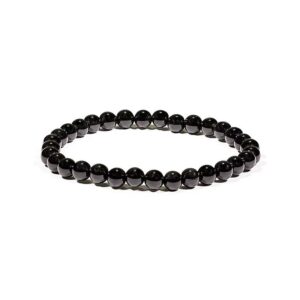 Armband svart turmalin, 5 mm