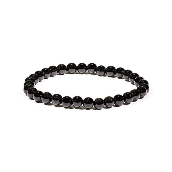 Armband svart turmalin, 5 mm