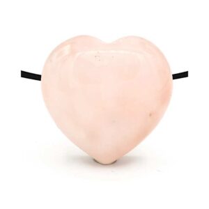 Hjärtformat hänge rosenkvarts borrat, 2,5 cm