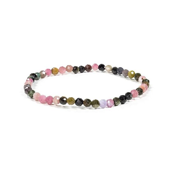 Armband flerfärgat turmalin, 4 mm
