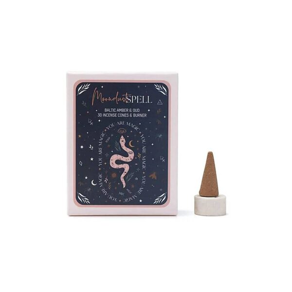 Rökelsekoner och liten hållare, Celestial Magic Månstoft-förtrollning, 50 g