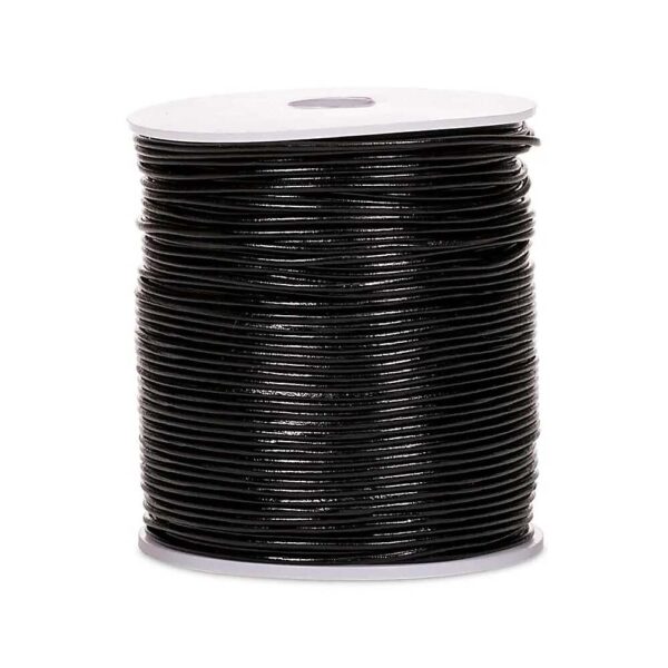 Lädersnöre svart 100 meter, 0,15 cm