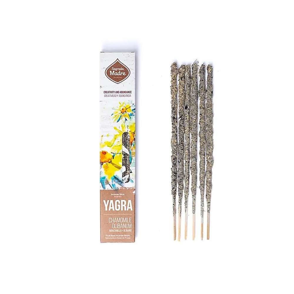 Sagrada Madre Yagra rökelse Kamomill & Olibanum, ±20g