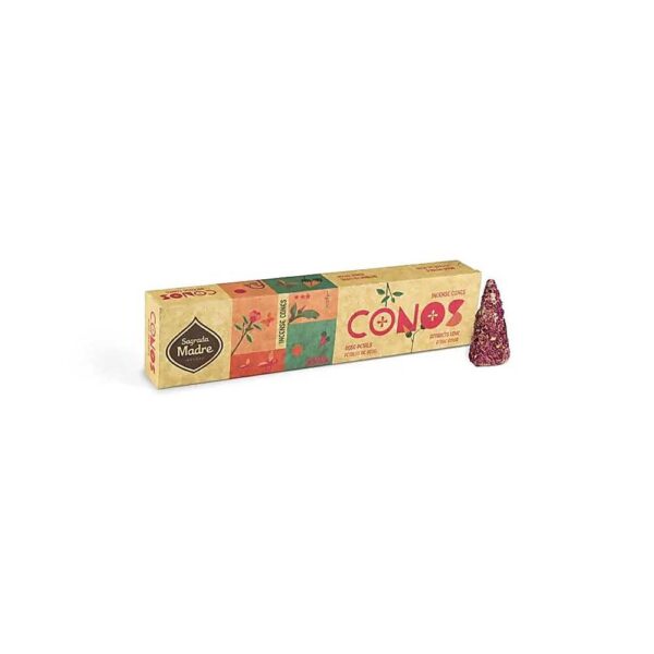 Sagrada Madre rökelsekoner rosenblad, 52g