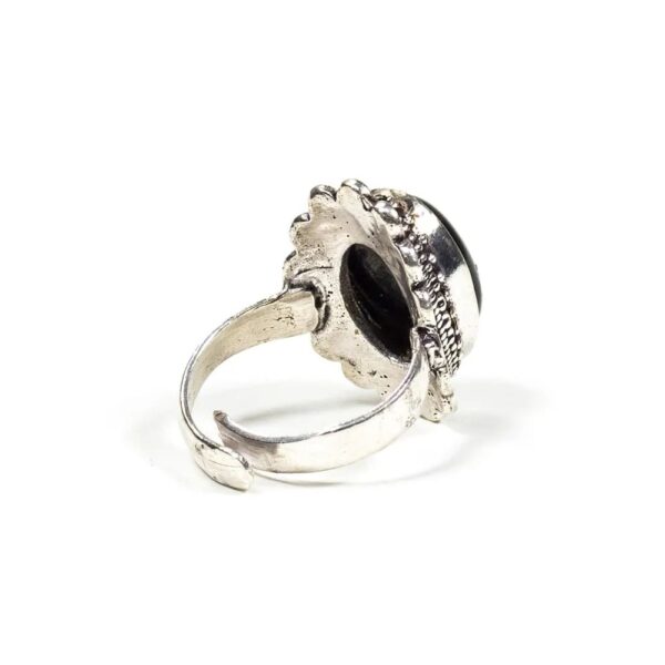 Ring med svart turmalin, 2 cm - Bild 2