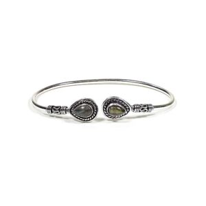 Armband bangle med labradorit