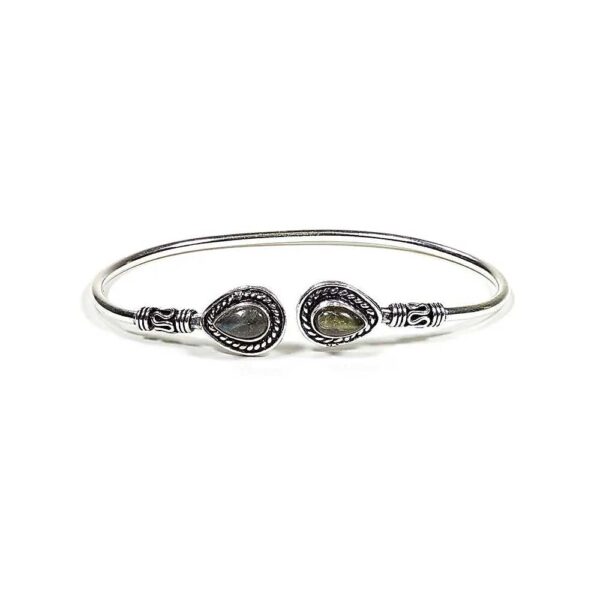 Armband bangle med labradorit