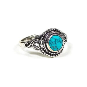 Ring med turkos, 1 cm