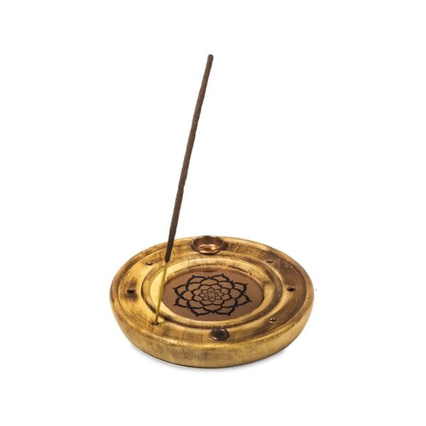 Rökelsehållare för pinnar och koner lotus mandala, 10 cm - Bild 2