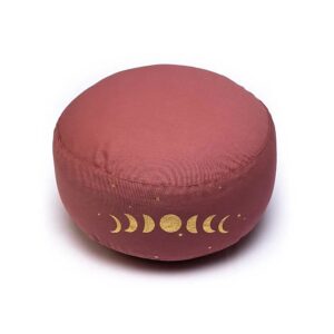 Meditationskudde månfaser ekologisk bomull (OCS), 33x17cm