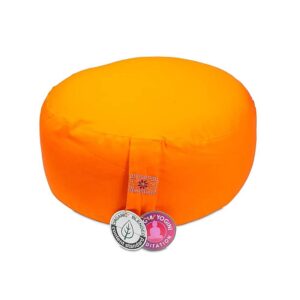 Meditationskudde orange ekologisk bomull (OCS), 33x17cm