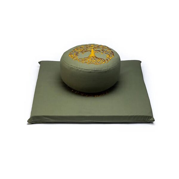 Meditationsset livets träd ekologisk bomull (OCS), 65x65x5 cm