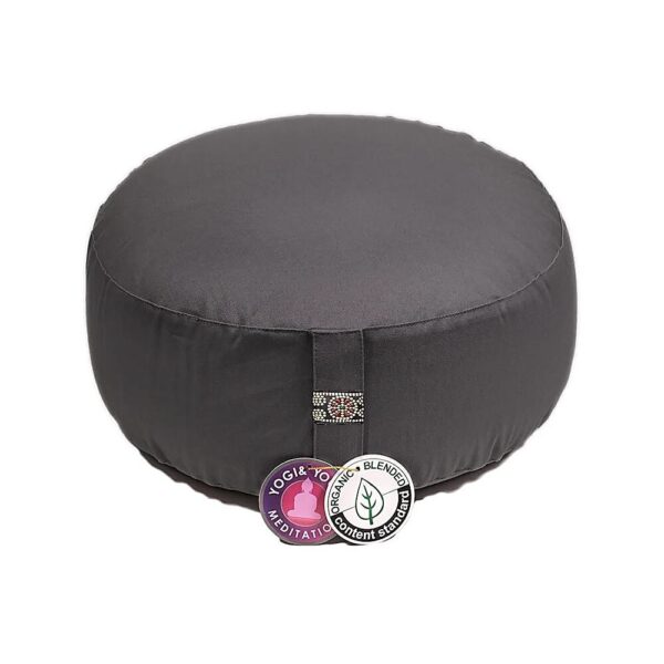 Meditationsset antracit/svart ekologisk bomull (OCS), 65x65x5 cm - Bild 2