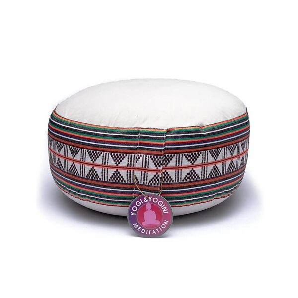 Meditationskudde Tribe cream, 33x17 cm