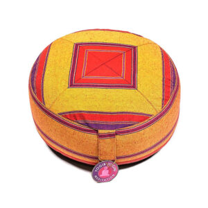 Meditationskudde röd/orange mönster multi, 33x17 cm