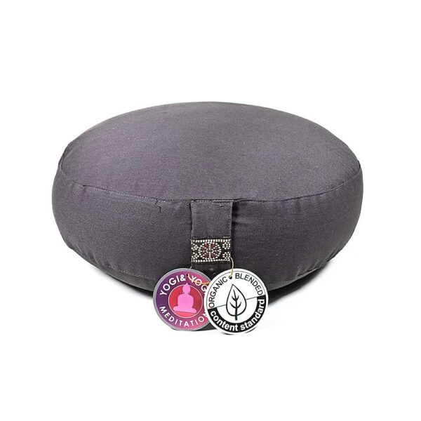 Meditationsset antracit/svart ekologisk bomull (OCS), 65x65x5 cm - Bild 2