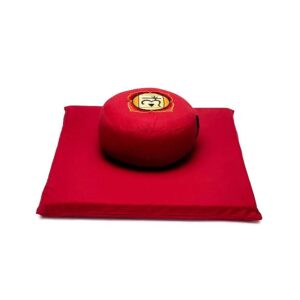 Meditationsset Chakra 1 Muladhara röd, 65x65x5 cm