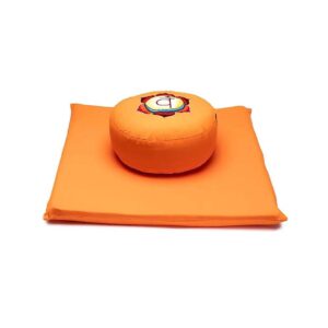 Meditationsset Chakra 2 Swadhishthana orange, 65x65x5 cm