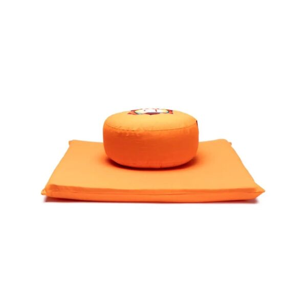Meditationsset Chakra 2 Swadhishthana orange, 65x65x5 cm - Bild 3