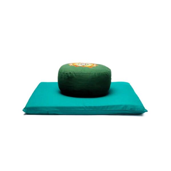 Meditationsset Chakra 4 Anahata grön, 65x65x5 cm - Bild 3