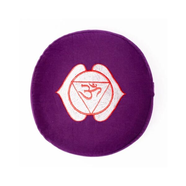 Meditationskudde chakra 6 broderad, 33x17 cm - Bild 4