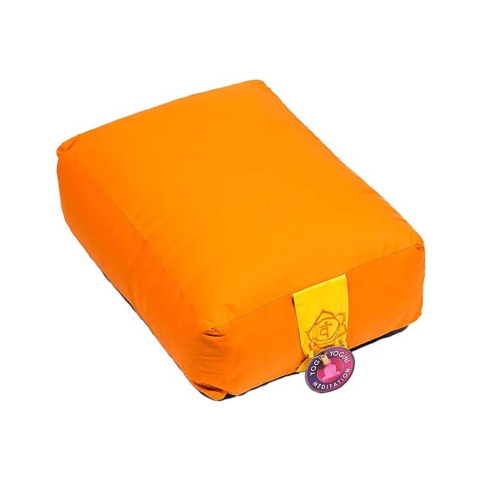 Meditationskudde / Yogabolster 2:a chakra orange, 38x28x12 cm