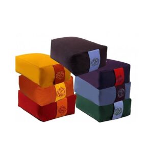 Meditationskudde / Yogabolster 7 chakra set, 38x28x12 cm