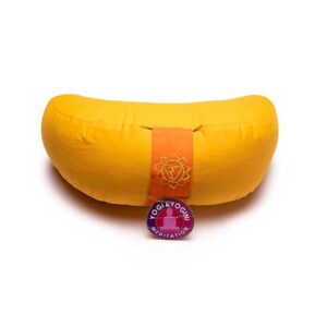 Meditationskudde halvmåne Chakra 3, 33x13 cm