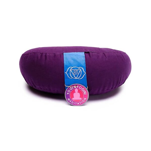 Meditationskudde halvmåne Chakra 6, 33x13 cm