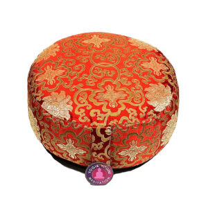 Meditationskudde Lotusdesign röd, 33x17 cm