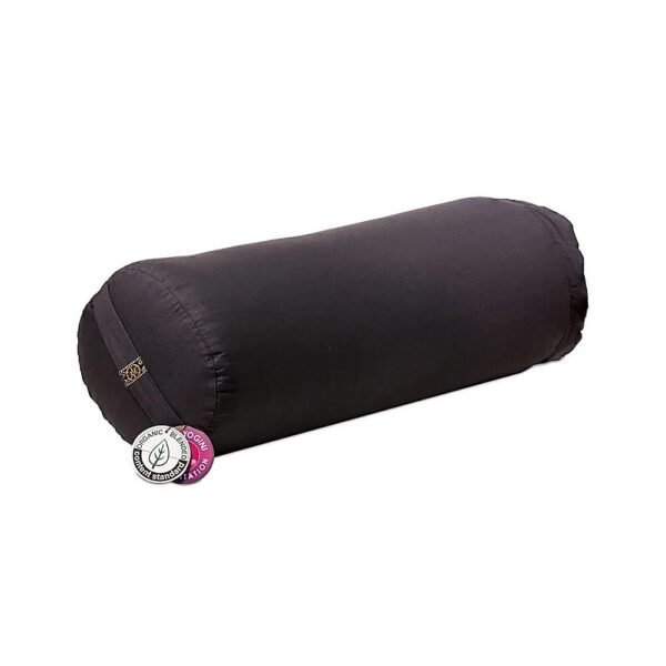 Bolster antracit ekologisk bomull (OCS), 60x16cm