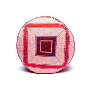 Meditationskudde rosa/röd mönster multi, 33x17 cm