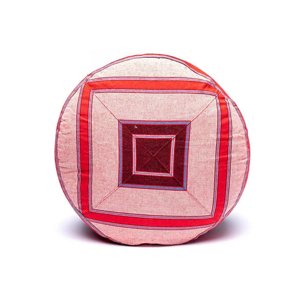 Meditationskudde rosa/röd mönster multi, 33x17 cm