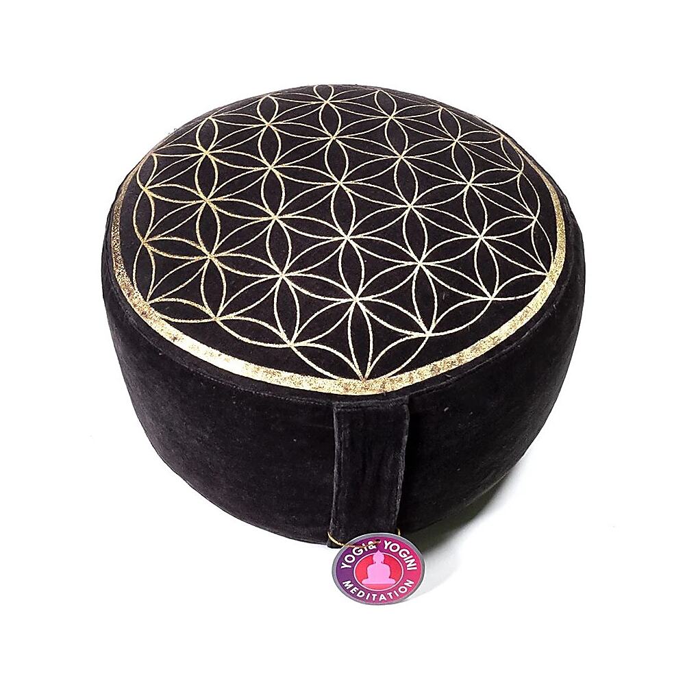 Meditationskudde vintage look atracit livets blomma