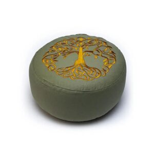 Meditationskudde livets träd ekologisk bomull (OCS), 33x17 cm