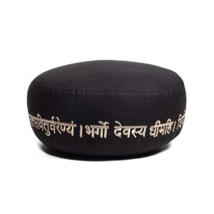Meditationskudde gayatri mantra ekologisk bomull (OCS), 33x17 cm