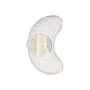 Meditationskudde livets blomma halvmåne ekologisk bomull (OCS), 37x17x13cm