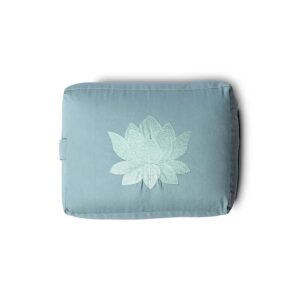 Meditationskudde / yogabolster lotus rektangel ekologisk bomull (OCS), 38x28x13 cm