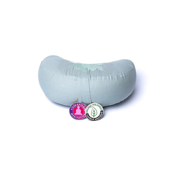 Meditationskudde halvmåne lotus ekologisk bomull (OCS), 37x17x13 cm - Bild 2
