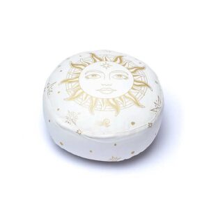 Meditationskudde sol vit ekologisk bomull (OCS), 33x13 cm