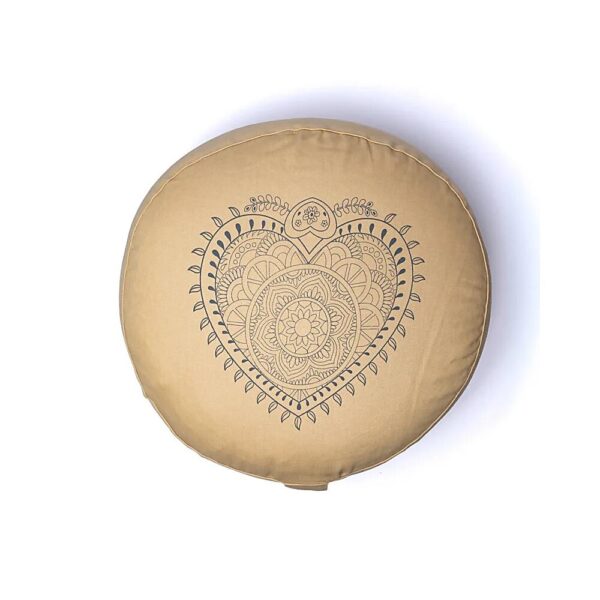 Meditationskudde hjärta beige ekologisk bomull (OCS), 33x13 cm - Bild 2