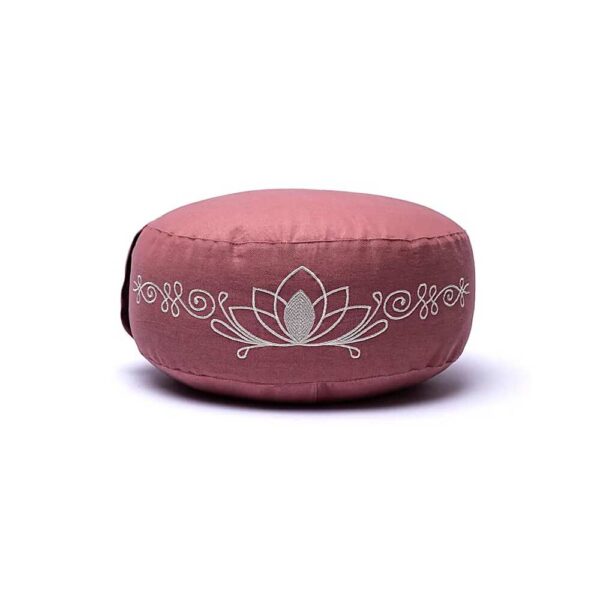 Meditationskudde gammalrosa lotus ekologisk bomull (OCS), 33x17 cm - Bild 3