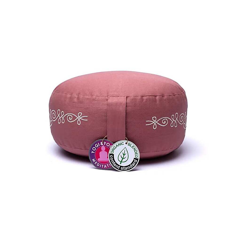 Meditationskudde gammalrosa lotus ekologisk bomull (OCS), 33x17 cm