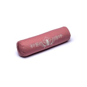 Meditationbolster gammalrosa lotus ekologisk bomull (OCS), 60x16cm