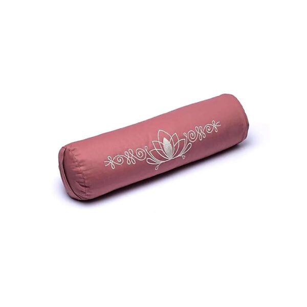 Meditationbolster gammalrosa lotus ekologisk bomull (OCS), 60x16cm