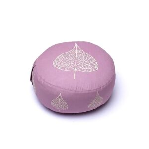 Meditationskudde lila bodhiblad ekologisk bomull (OCS), 33x17 cm