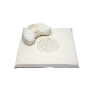 Meditationsset 3 Livets blomma ekologisk bomull (OCS), 65x65cm