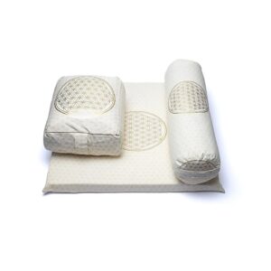 Meditationsset 6 Livets blomma ekologisk bomull (OCS), 65x65 cm