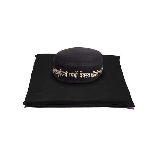 Meditationsset Gayatri mantra ekologisk bomull (OCS), 65x65 cm