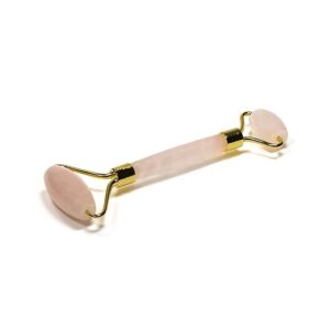 Massagerulle i rosenkvarts, 70 g; 14 cm